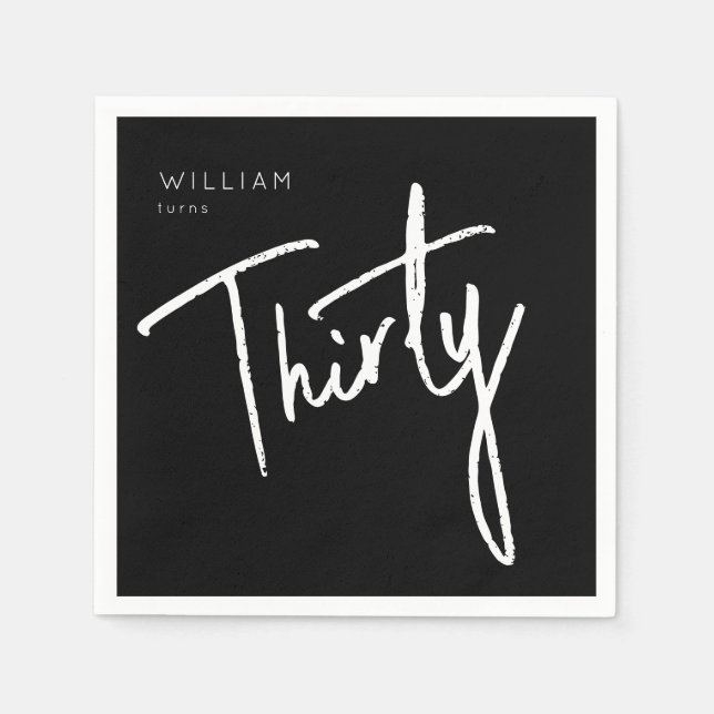 Guardanapo De Papel 30 Moderno 330 festa de aniversário Napkin (Frente)