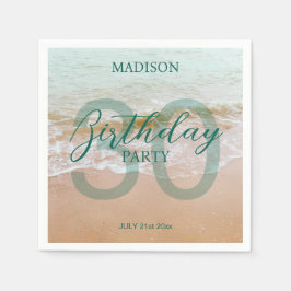 Guardanapo De Papel 30th Birthday Beach Party