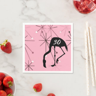 Guardanapo De Papel 30th Birthday MidCentury Modern Atomic Starburst