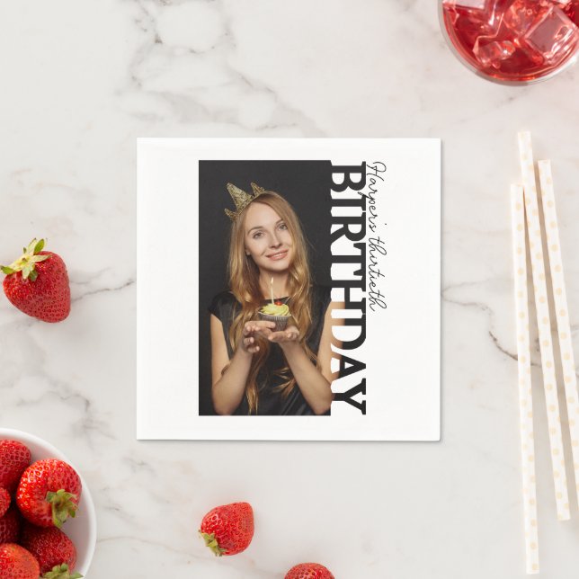 Guardanapo De Papel 30th Birthday Photo college Party  (Insitu)