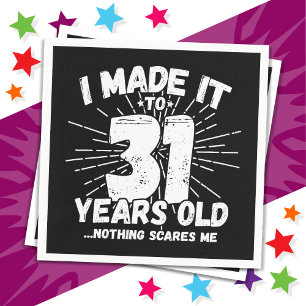 Guardanapo De Papel 31 Anos De Idade Sarcástica Meme Engraçada 31º Ani