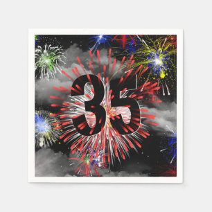 Guardanapo De Papel 35º aniversário dos fogos de artifício em nuven