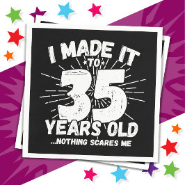 Guardanapo De Papel 35 anos Sarcástico Meme Engraçado 35 anos aniversá