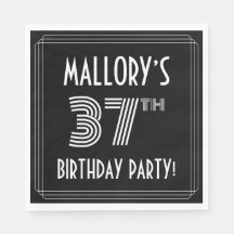 37.a Festa de aniversário: Estilo de Deco de Arte 