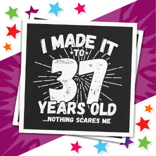 Guardanapo De Papel 37 anos Sarcástico Meme Engraçado 37.º aniversário