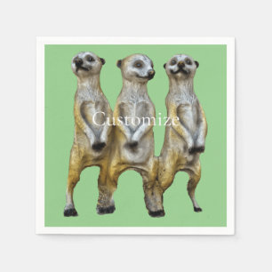 Guardanapo De Papel 3 Meerkats em pé Thunder_Cove