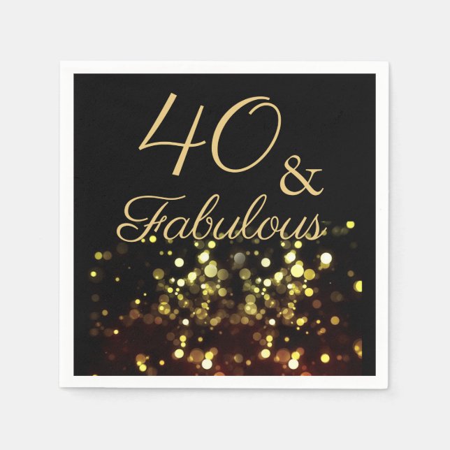 Guardanapo De Papel 40 e aniversário fabuloso (Frente)