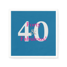 40 & Fabuloso! Diversão Personalizada Aniversário