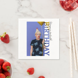 Guardanapo De Papel 40th Birthday Photo college Party 