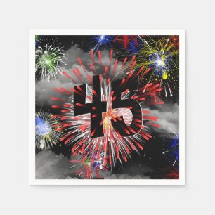 Guardanapo De Papel 45º aniversário dos fogos de artifício em nuven