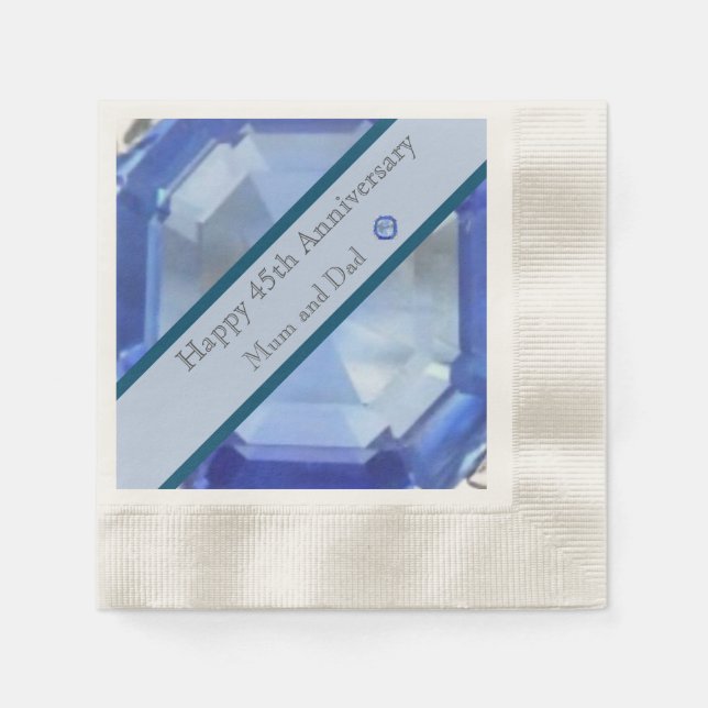 Guardanapo De Papel 45.º aniversário de casamento (Frente)