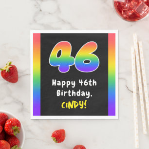 Guardanapo De Papel 46.º aniversário: Rainbow Spectrum # 46, Nome Pers