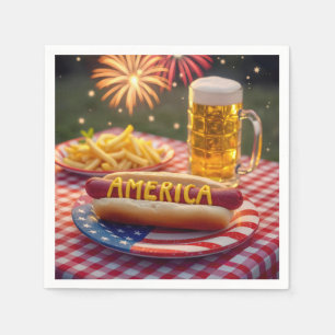 Guardanapo De Papel 4 de julho American Hot Dog