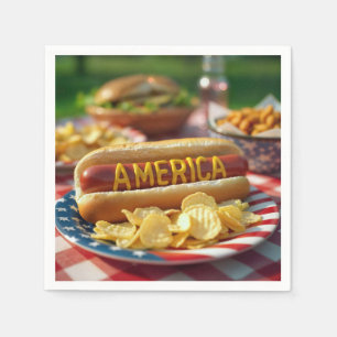 Guardanapo De Papel 4 de julho American Hot Dog