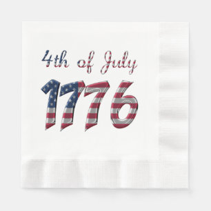 Guardanapo De Papel 4 de julho de 1776 Declaração de Independência EUA