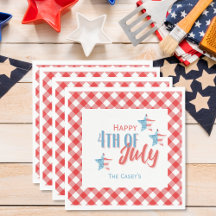 4 de julho de papel de CHURRASCO Napkin