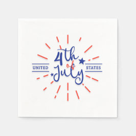 Guardanapo De Papel 4 de julho Documento de Celebração Napkins