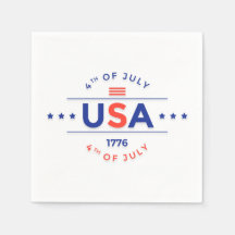 4 de julho Documento de Celebração Napkins