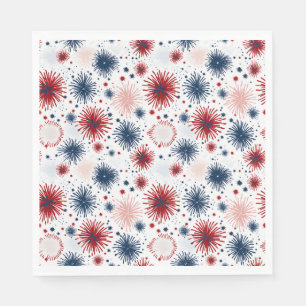 Guardanapo De Papel 4 de julho Fireworks Napkins