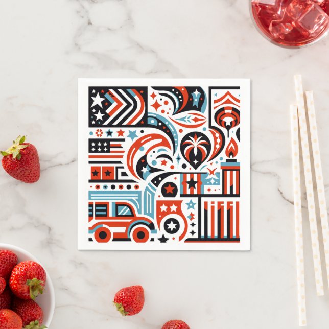 Guardanapo De Papel 4 de julho Padrão Genérico (Insitu)