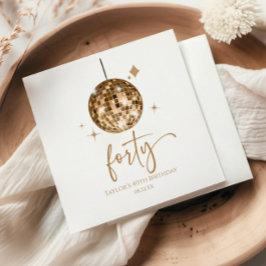 Guardanapo De Papel 4Dourado Partido aniversário de 40 anos de Bola Di