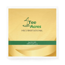 4Tee Acres Dourado Papel Napkin
