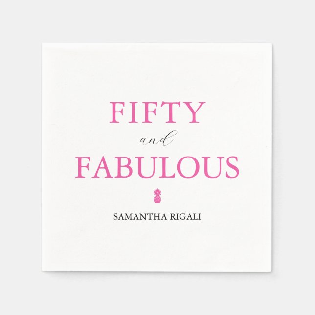 Guardanapo De Papel 50ª Festa de aniversário (Frente)
