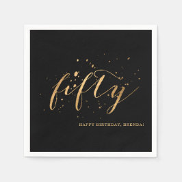 Guardanapo De Papel 50ª Festa de aniversário Dourada 50ª