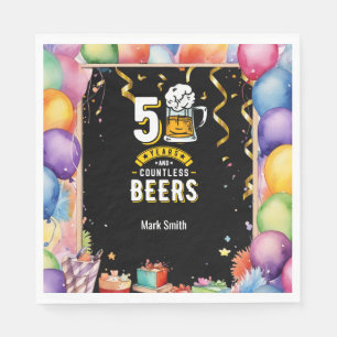 Guardanapo De Papel 50º aniversário 50 anos e incontáveis cervejas
