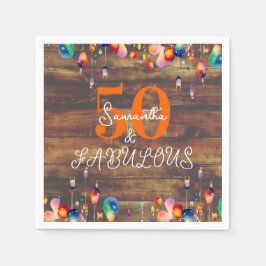 Guardanapo De Papel 50º Aniversário 50 e Fabuloso Festa Russa das Luze