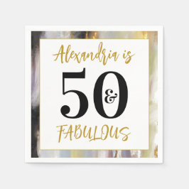 Guardanapo De Papel 50º aniversário, 50 e Fabuloso Partido Personaliza