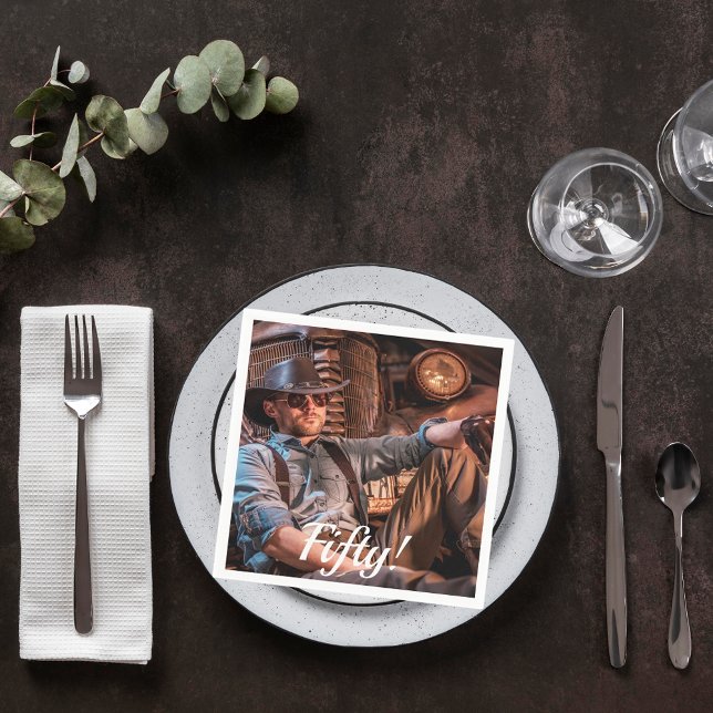 Guardanapo De Papel 50º aniversário, 50 fotos personalizadas, cinquent (Criador carregado)