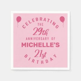 Guardanapo De Papel 50º aniversário bonito personalizado