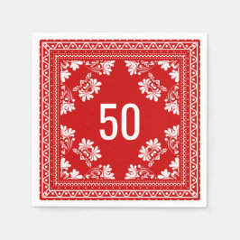 Guardanapo De Papel 50º aniversário do Red Bandana