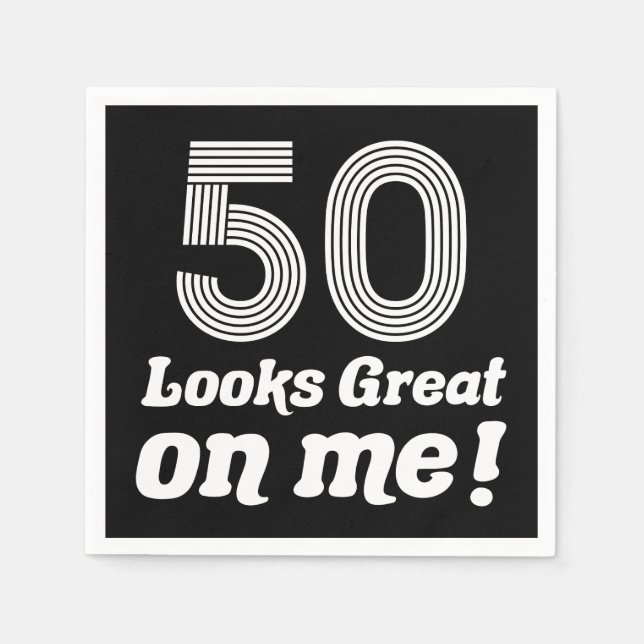 Guardanapo De Papel 50º aniversário engraçado para ela (Frente)