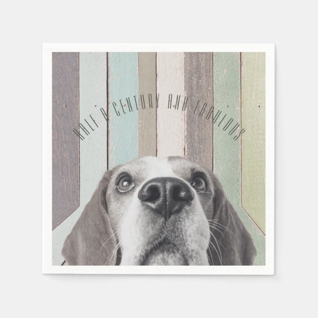 Guardanapo De Papel 50º aniversário Meio século e fabuloso (Frente)