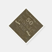 50º aniversário Mens Napkins