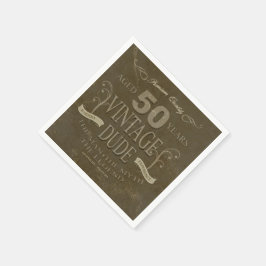 Guardanapo De Papel 50º aniversário Mens Napkins
