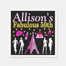 50º ANIVERSÁRIO NAPKINS DE PARTIDOS PERSONALIZADOS