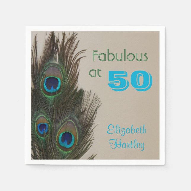 Guardanapo De Papel 50º Aniversário Papel Nápoles (Frente)