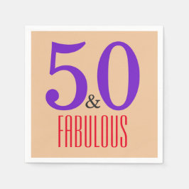 Guardanapo De Papel 50º e fabulosa festa Brown