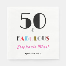 Guardanapo De Papel 50 and Fabulous Art Deco Date 50th Birthday Party