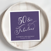 50 Aniversário de 50 anos Fabuloso Roxo