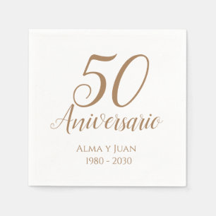 Guardanapo De Papel 50 Aniversario Espanhol 50º Aniversário Napkin