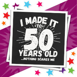 Guardanapo De Papel 50 anos Sarcástico Meme Engraçado 50º aniversário