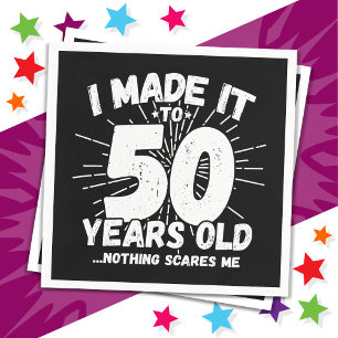 Guardanapo De Papel 50 anos Sarcástico Meme Engraçado 50º aniversário