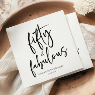 Guardanapo De Papel 50 e fabulosa Festa de aniversário mínima 50