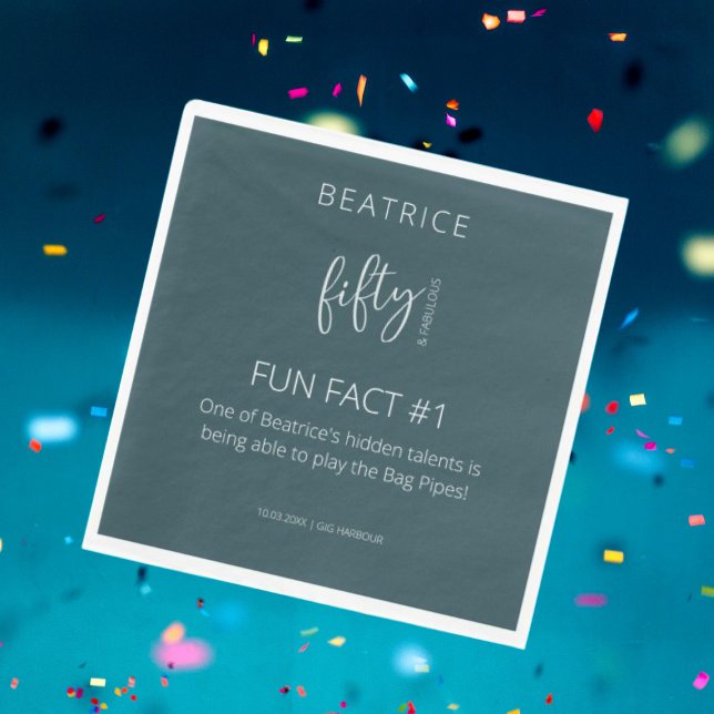 Guardanapo De Papel 50 e Fabuloso 50º aniversário Fato Divertido (Criador carregado)