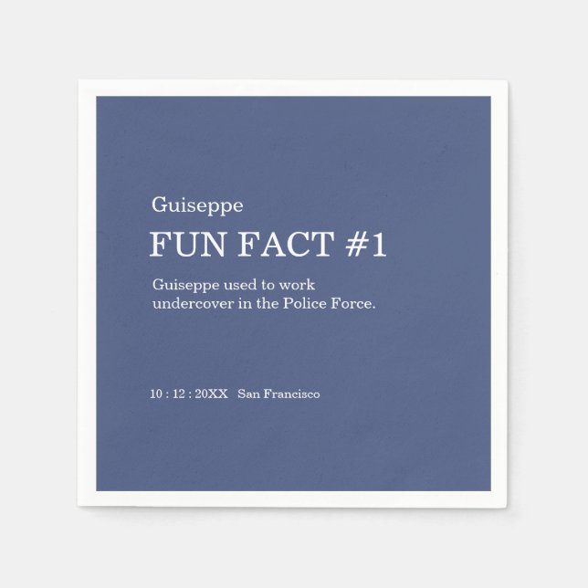 Guardanapo De Papel 50 e Fabuloso 50º aniversário Fato Divertido (Frente)