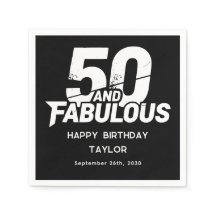 50 e Fabuloso Bold Grunge Destruído Aniversário
